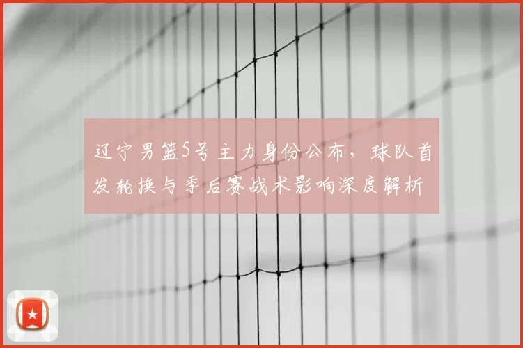 辽宁男篮5号主力身份公布，球队首发轮换与季后赛战术影响深度解析