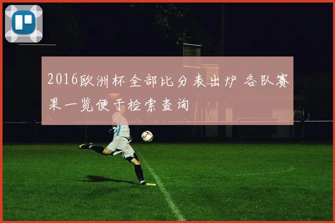 2016欧洲杯全部比分表出炉 各队赛果一览便于检索查询